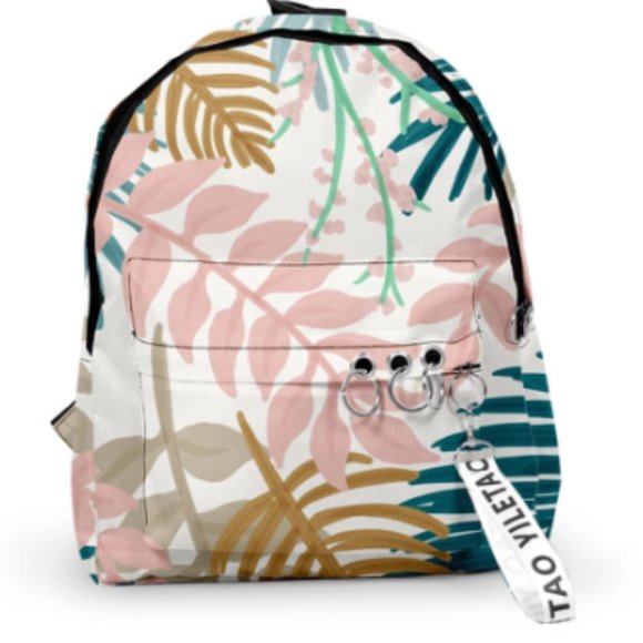 Trendy Leaf pattern School Bags Travel Bags Boys Girls Cute Small